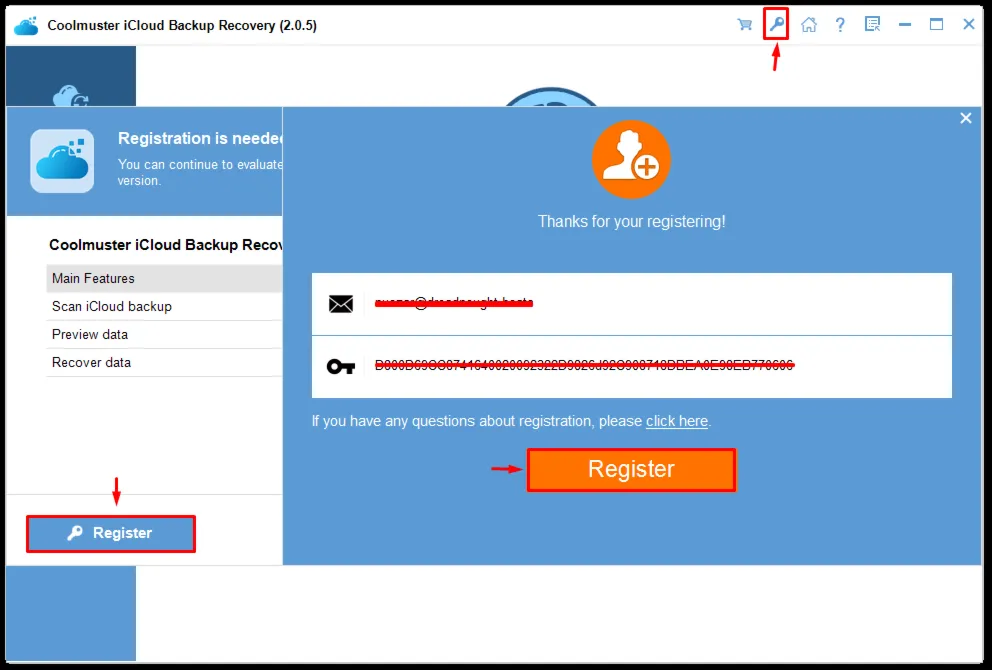 Coolmuster iCloud Backup Recovery Аккаунт