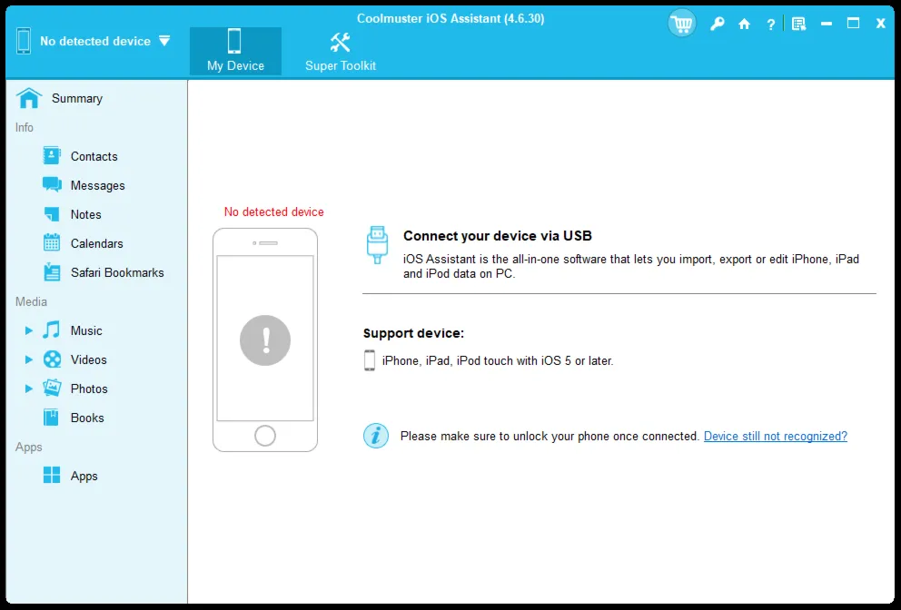 Coolmuster iOS Assistant Аккаунт