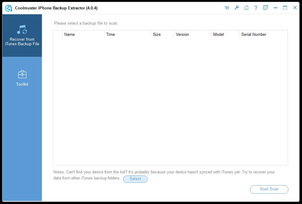 Coolmuster iPhone Backup Extractor Аккаунт
