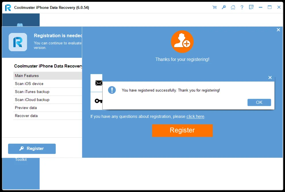 Coolmuster iPhone Data Recovery Аккаунт