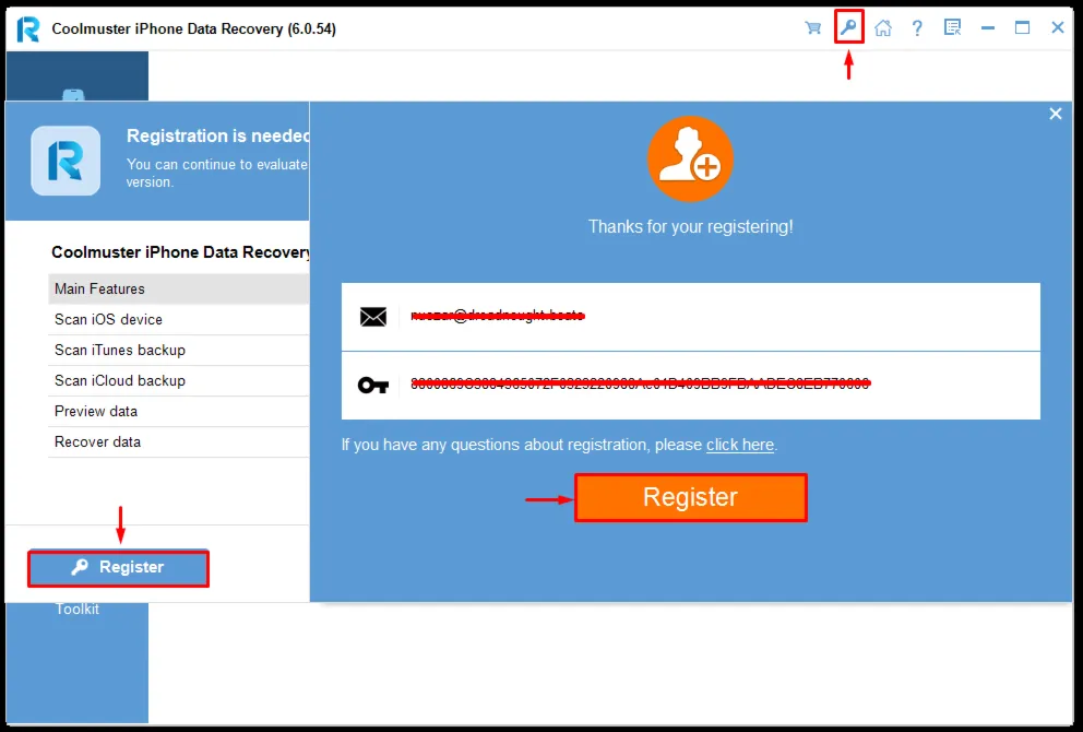 Coolmuster iPhone Data Recovery Аккаунт