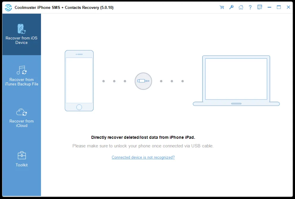 Coolmuster iPhone SMS + Contact Recovery Аккаунт