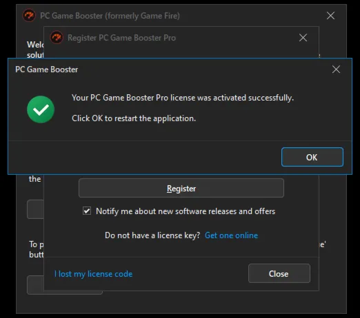 PC Game Booster Pro Лицензионный ключ