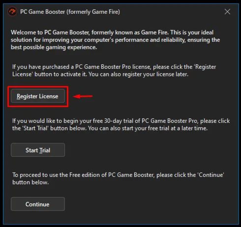 PC Game Booster Pro Лицензионный ключ