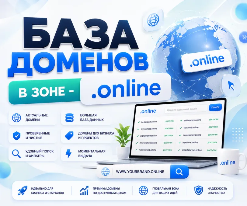 База доменов в зоне - online 2026  ( Август )