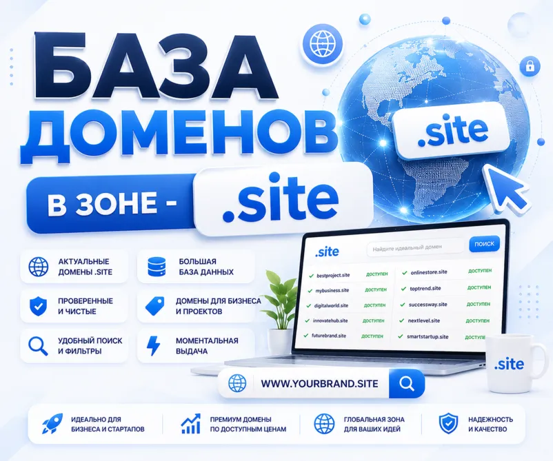 База доменов в зоне - site 2026  ( Август )