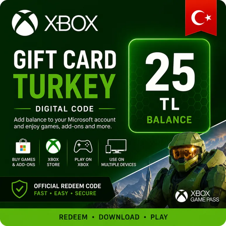 Подарочная карта Xbox Turkey 25 TL - irongamers.ru