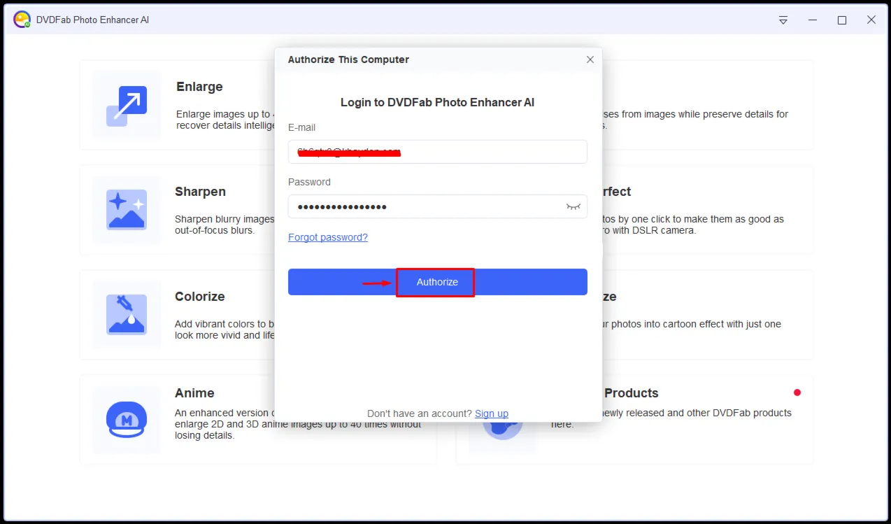 DVDFab Photo Enhancer AI Аккаунт