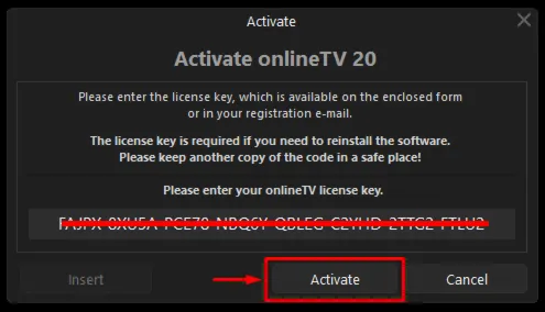 Engelmann OnlineTV 20 Лицензионный ключ