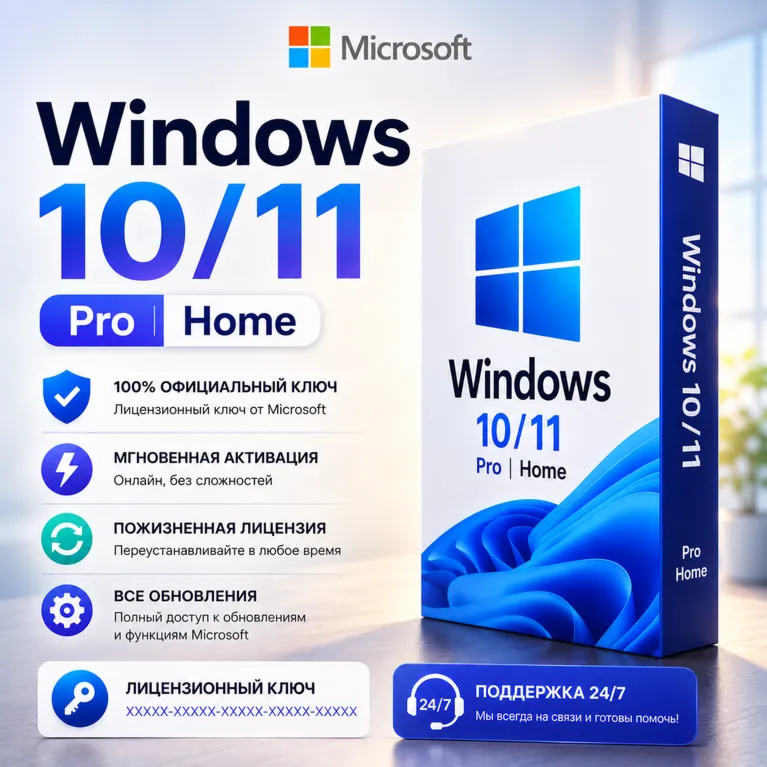🟢 Windows 10/11 Pro/Home | Ключ Онлайн активация