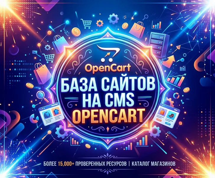 Базa сайтов на CMS OpenCart 2026  ( Август )
