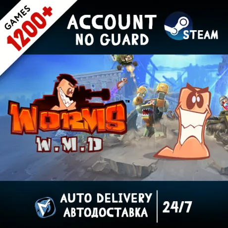 Worms W.M.D + 1200 ИГР STEAM АККАУНТ