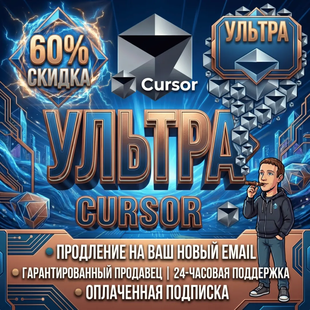 Cursor AI Ultra Подписка | Быстрая и полная гарантия | Продление + Готовые аккаунты