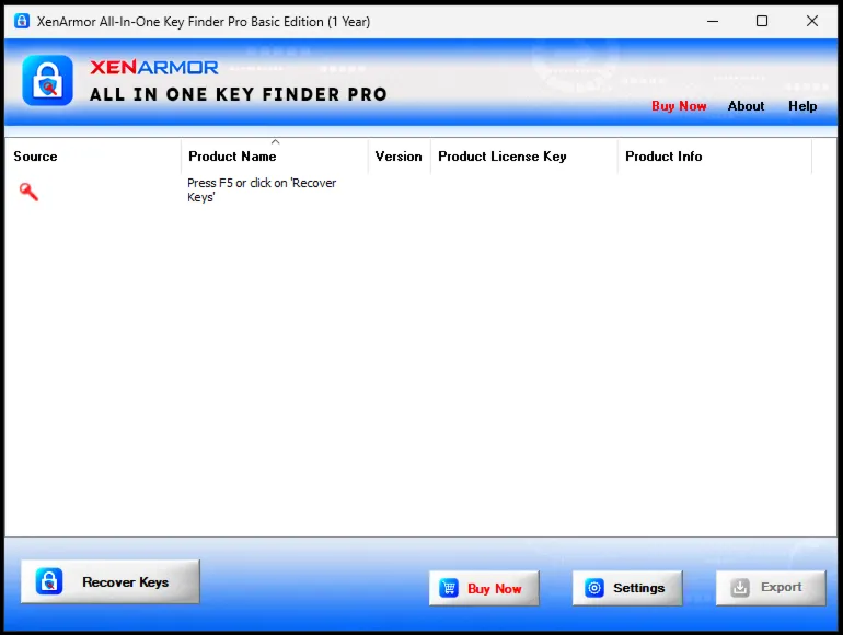 XenArmor All-In-One Key Finder Pro Basic Edition Лицензионный ключ на 1 год