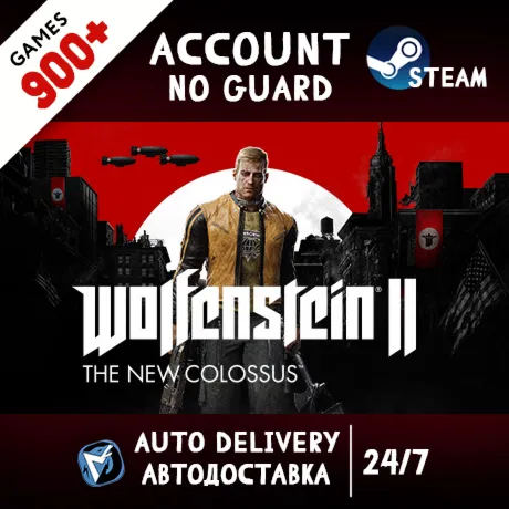 Wolfenstein II: The New Colossus + 900 ИГР STEAM АККАУНТ