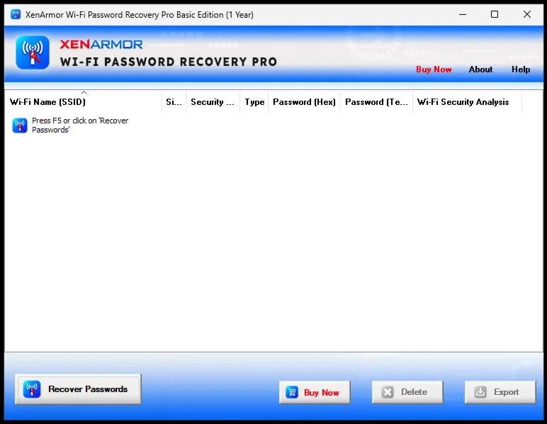 XenArmor WiFi Password Recovery Pro Basic Edition Лицензионный ключ на 1 год