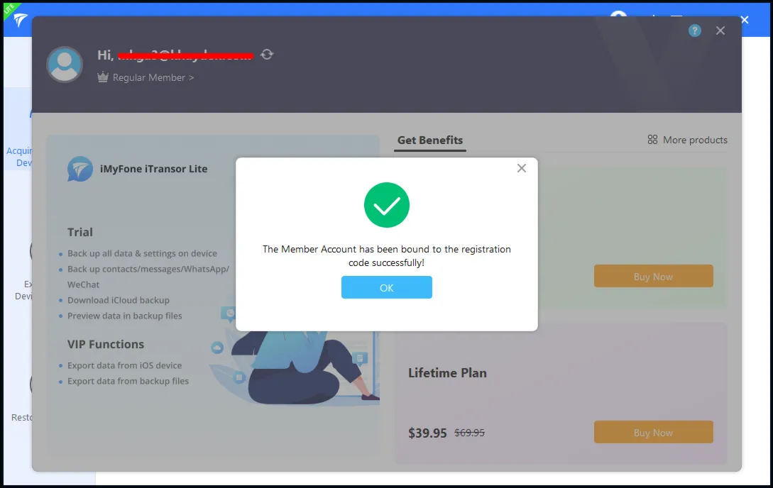 iMyFone iTransor Lite Пожизненный регистрационный код