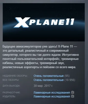X-Plane 11 АВТОДОСТАВКА STEAM РОССИЯ - irongamers.ru