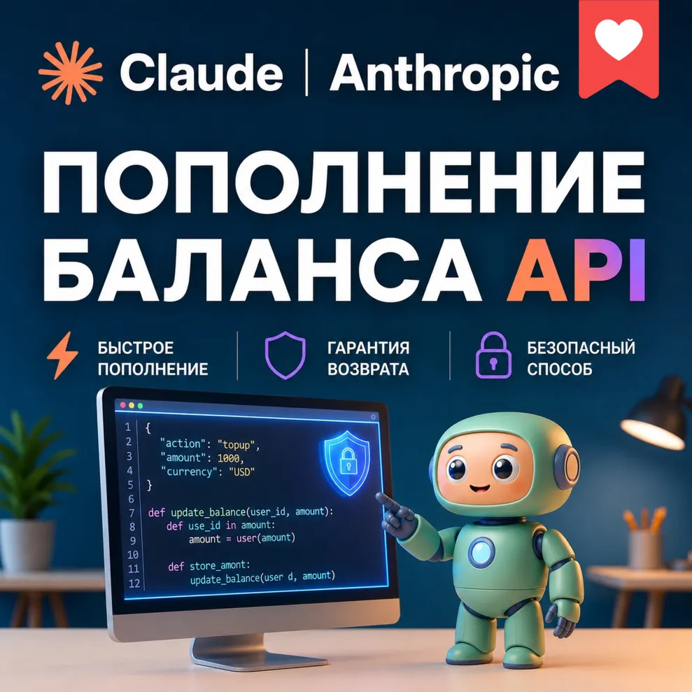 Claude | Anthropic | Быстрое пополнение баланса API