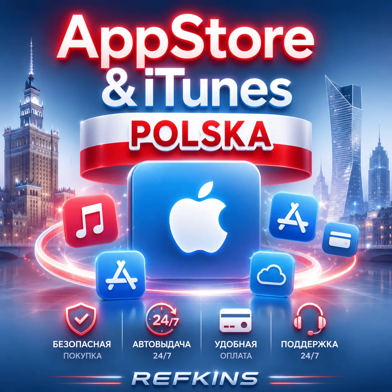APPSTORE ITUNES APPLE ПОДАРОЧНАЯ КАРТА ПОЛЬША - irongamers.ru