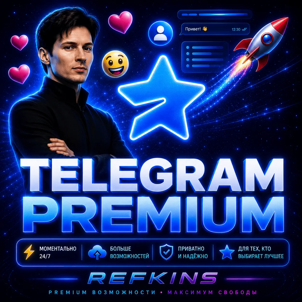 TELEGRAM PREMIUM 3 и 6 МЕСЯЦЕВ ПОДАРКОМ! ТГ ПРЕМИУМ ТЕЛЕГРАМ ПРЕМИУМ