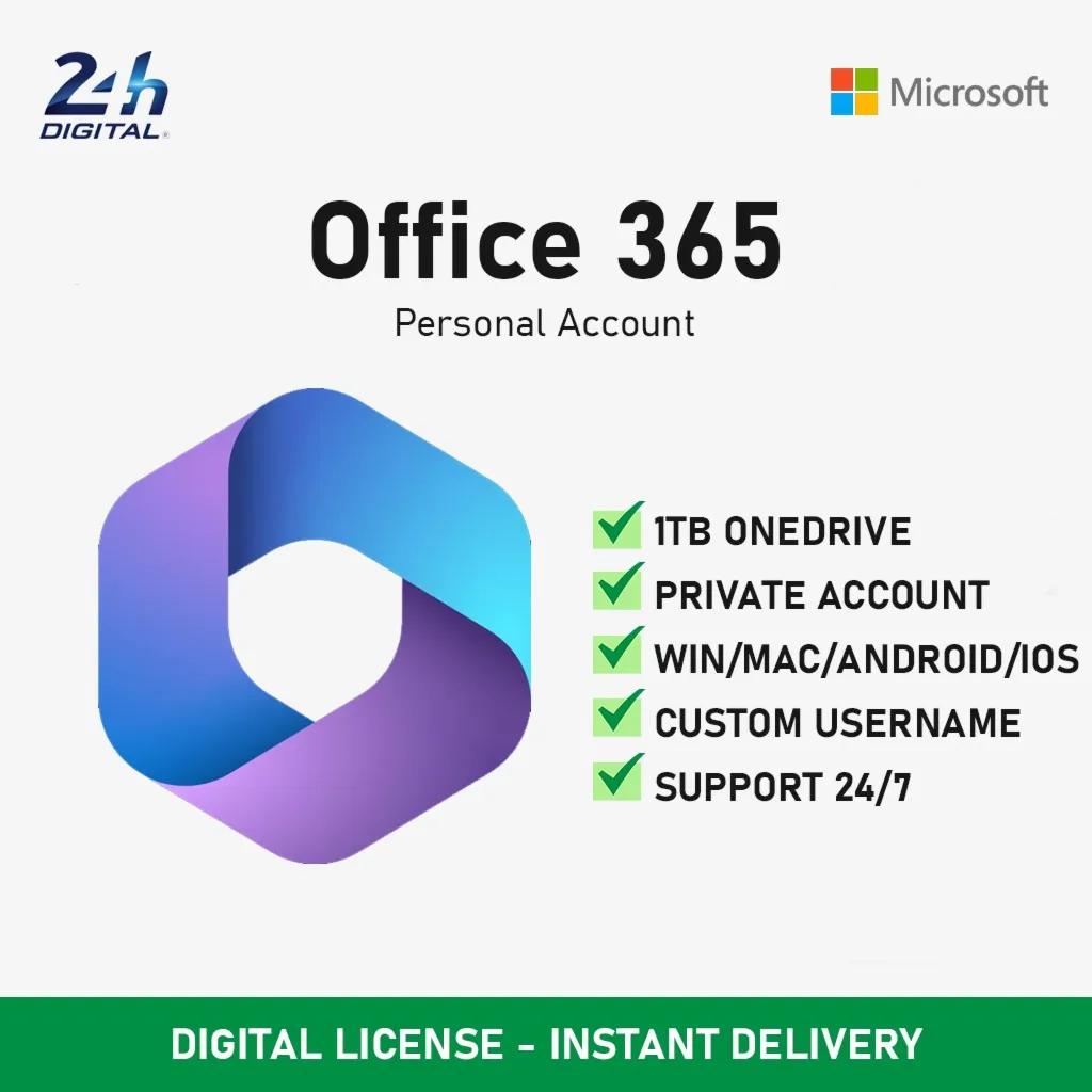 Office 365 Pro Plus | Личный кабинет | 5 Devices | for Mac OS/Android/iOS/Tablet