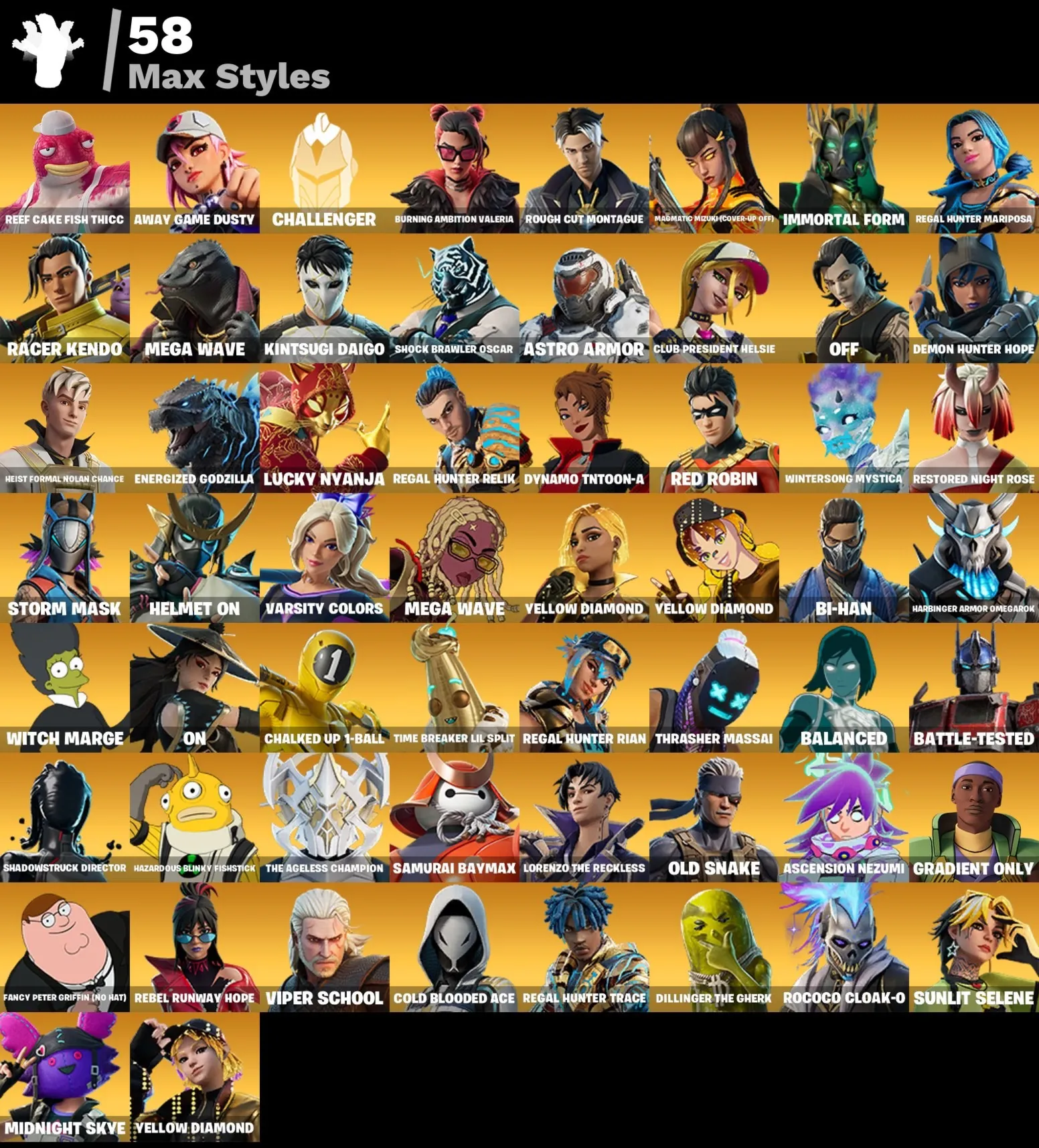 Мгновенный доступ • FN (все платформы) •116 skins • Omegarok • 650 VB • Полный доступ