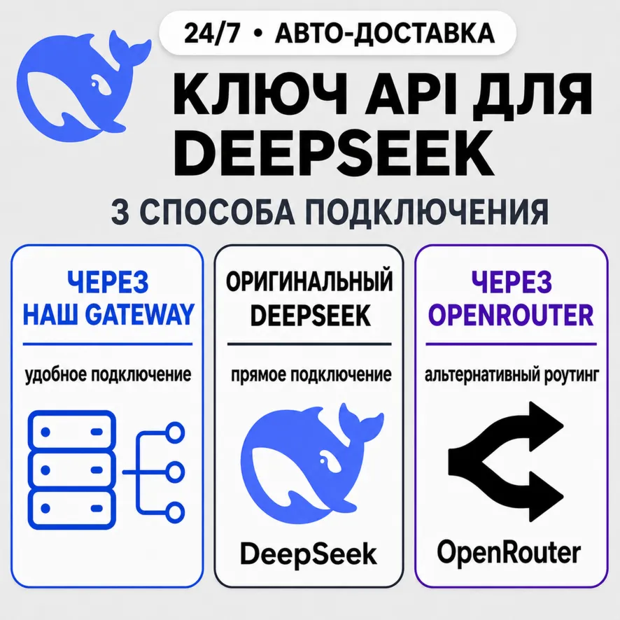 API-ключ DeepSeek | Работает везде (в т. ч. в РФ) | V4 Pro/Flash - irongamers.ru