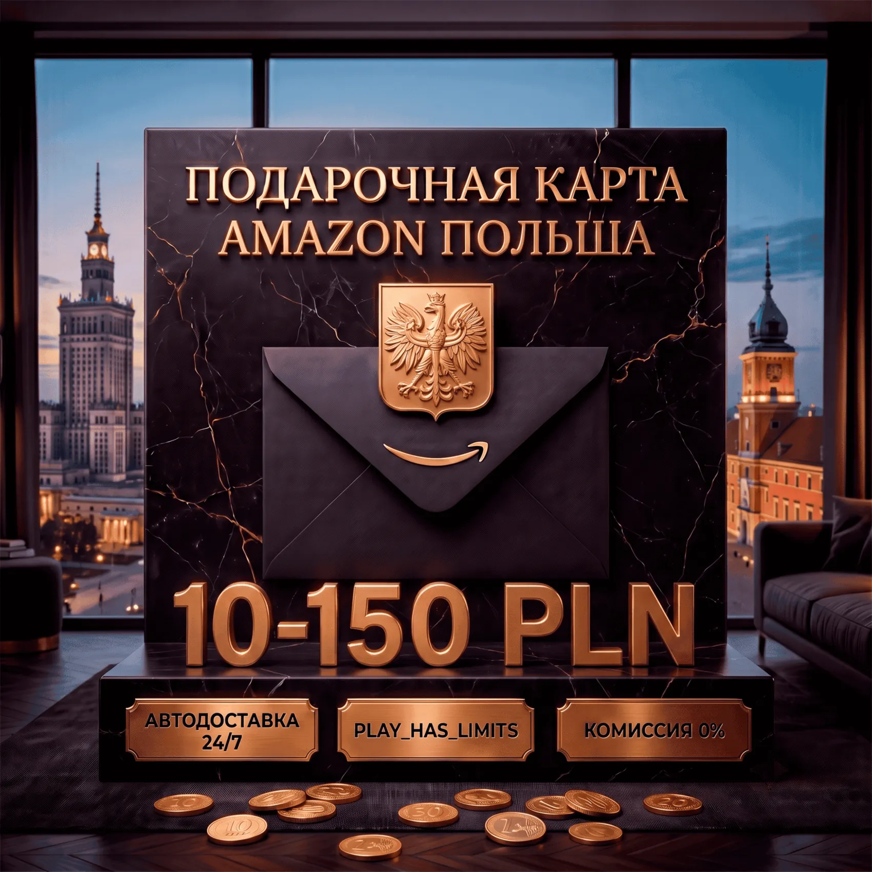 💳 Amazon Gift Cards 10-150 PLN | ПОЛЬША (PL)