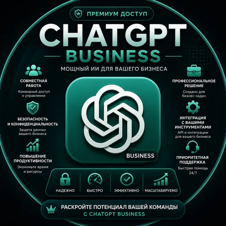 Место в тарифе ChatGPT Business Team | Ежемесячное продление | Личное рабочее простра - irongamers.ru