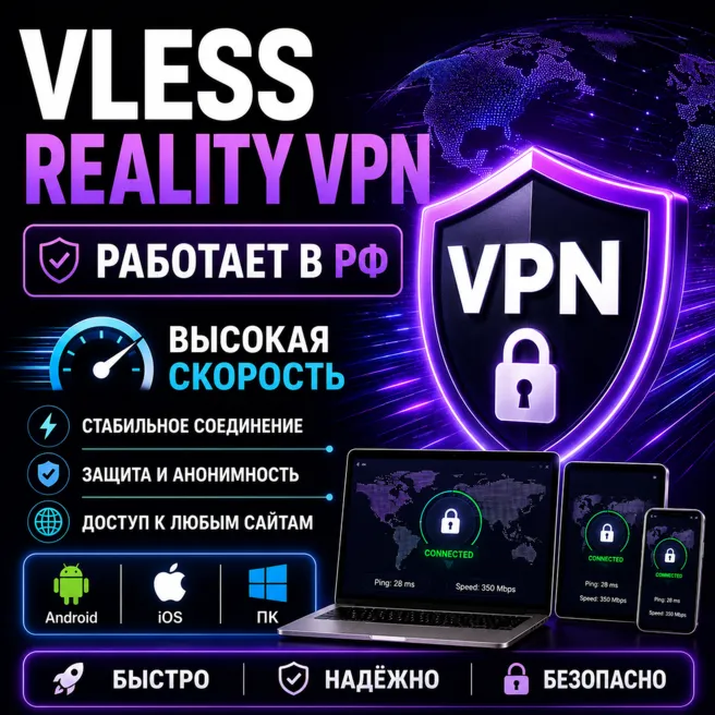  Vless Reality | РАБОТАЕТ В РФ | ВЫСОКАЯ СКОРОСТЬ