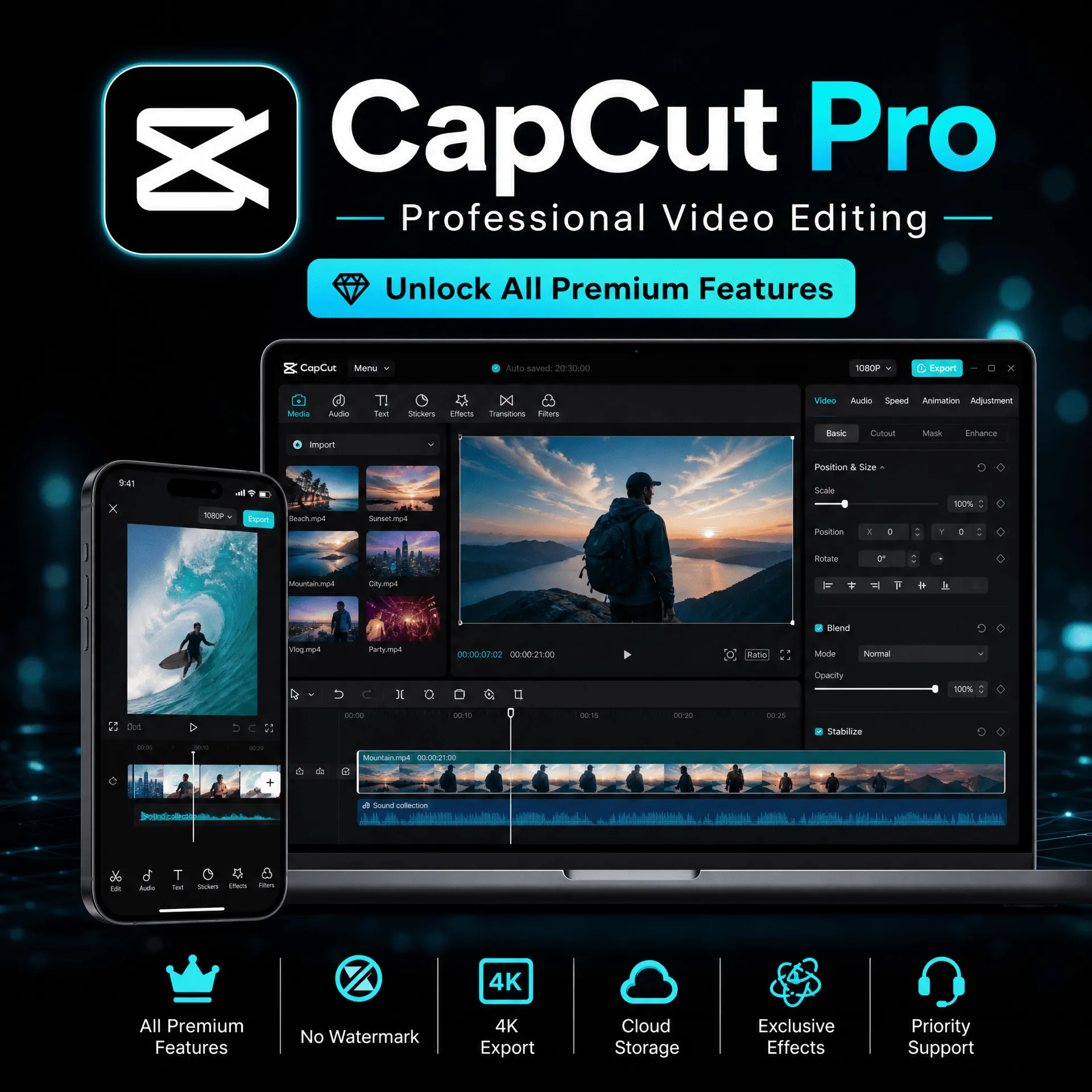 CapCut Pro Account 1/6 Month - 2 Devices - Private Account