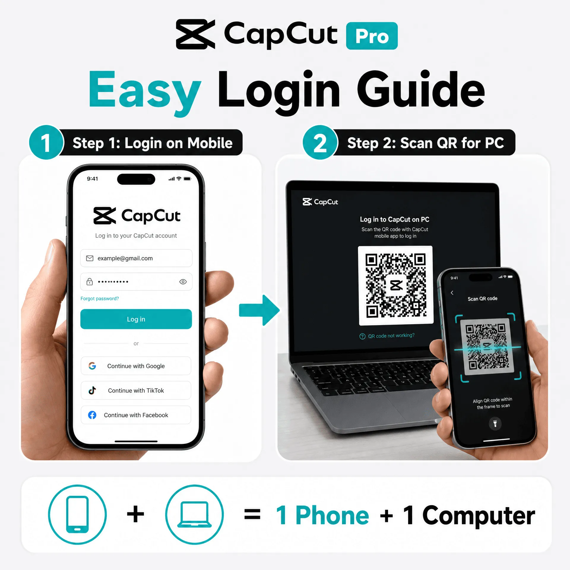CapCut Pro Account 1/6 Month - 2 Devices - Private Account