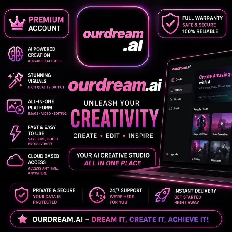 Подписка OurDream AI | Premium / Deluxe | 1 месяц | Приватный доступ | 1 000–5 000 мо - irongamers.ru