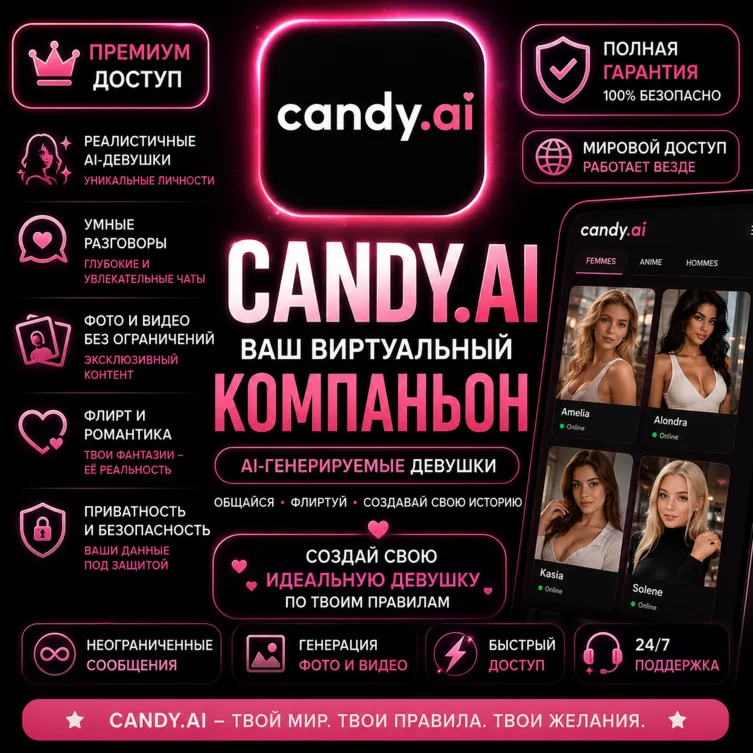 Премиум-подписка Candy.AI | 1 месяц | Личный аккаунт | Доступ из любой точки мира | Б - irongamers.ru