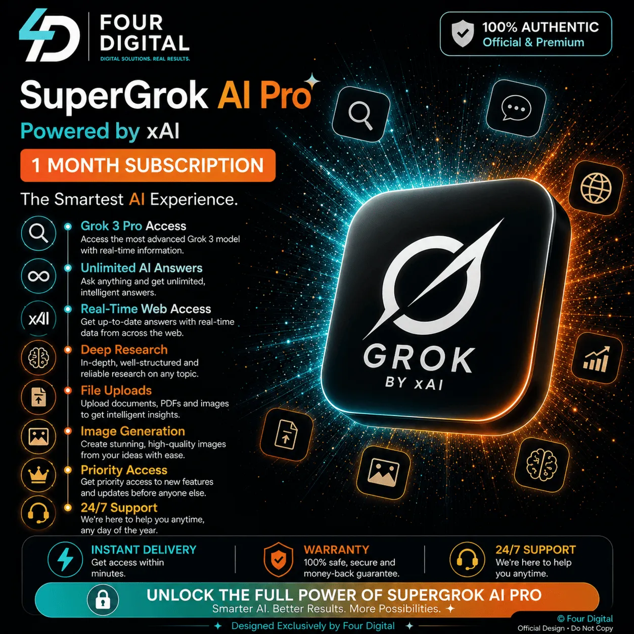 SuperGrok (подписка на 1 месяц) — полная гарантия и моментальная доставка - irongamers.ru