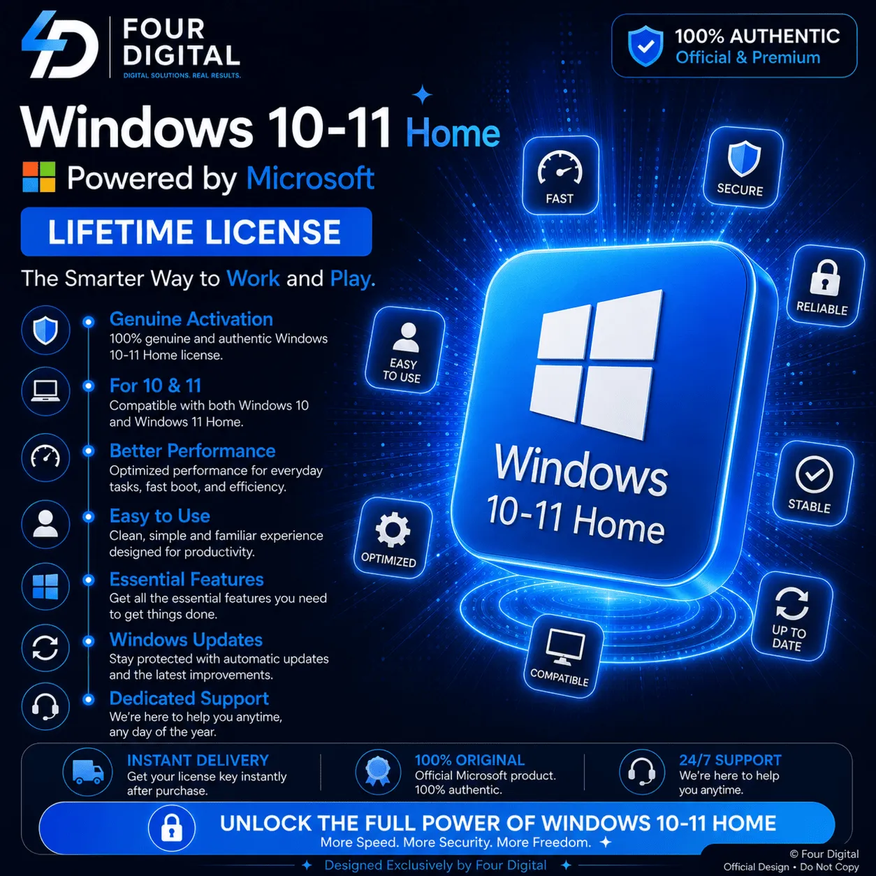 Windows 10/11 Home — бессрочный ключ и доставка OTO - irongamers.ru