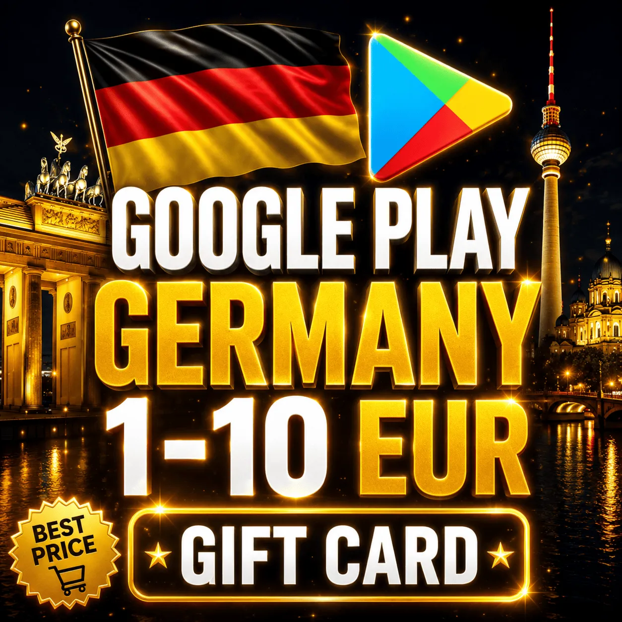 GOOGLE PLAY КОД ГЕРМАНИЯ | 1 - 10 EUR | ПОДАРОЧНАЯ КАРТА ГУГЛ GERMANY