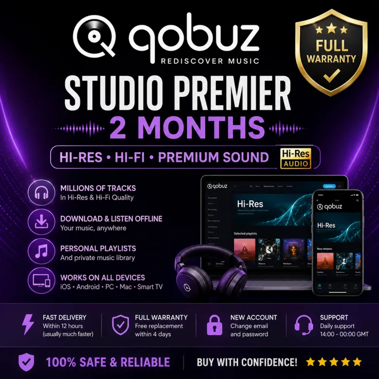 QOBUZ STUDIO | 2 MONTHS |WARRANTY - irongamers.ru