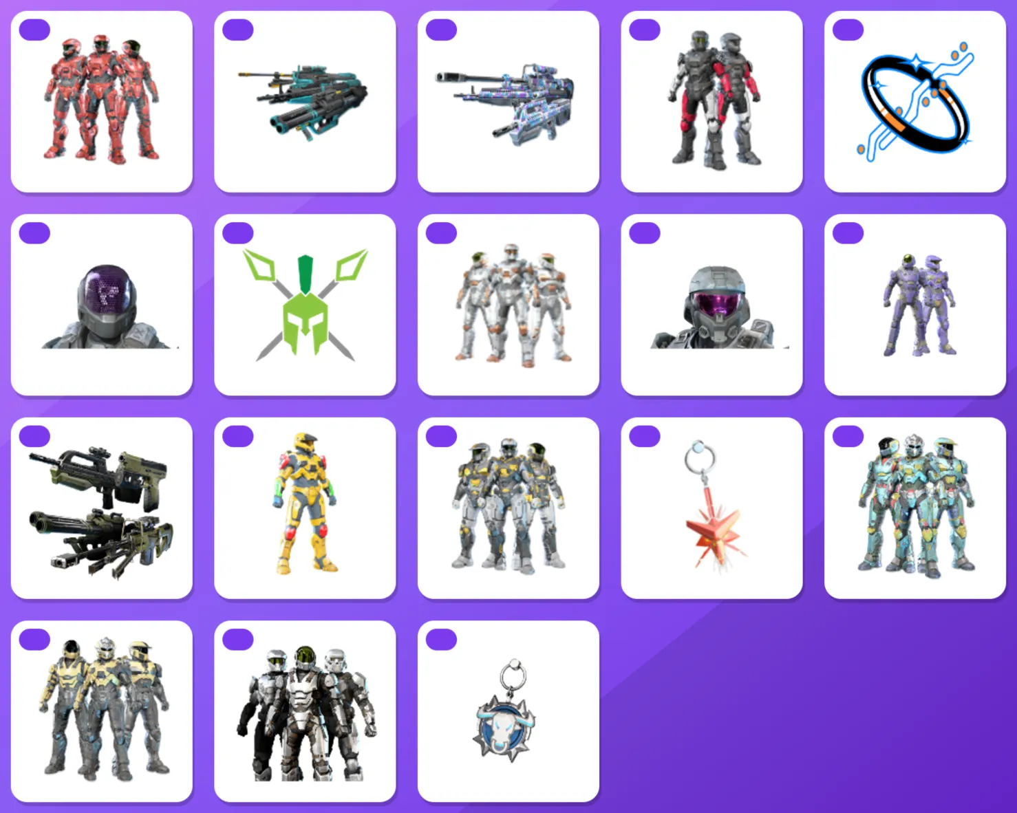 Halo Infinite Twitch bundle — Sangheili Suns Armors, Hamma Dream Weapons +16 more (20