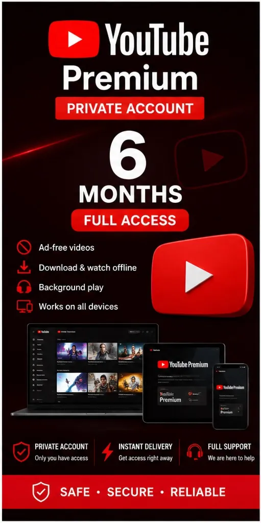 YouTube Premium, 12 месяцев, ЛИЧНЫЙ аккаунт 🚀 – Полный доступ – ✔ ️ Глобальный