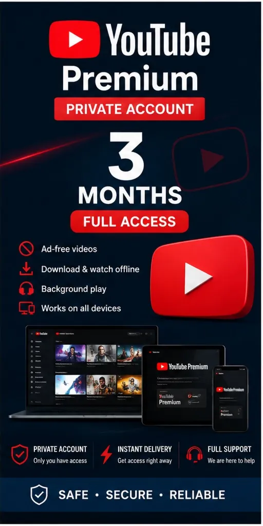 YouTube Premium, 12 месяцев, ЛИЧНЫЙ аккаунт 🚀 – Полный доступ – ✔ ️ Глобальный