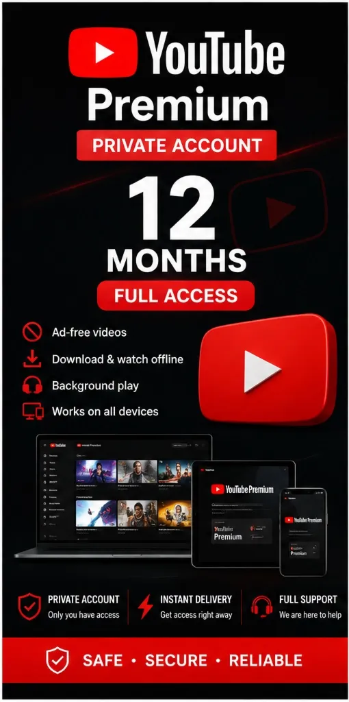 YouTube Premium, 12 месяцев, ЛИЧНЫЙ аккаунт 🚀 – Полный доступ – ✔ ️ Глобальный
