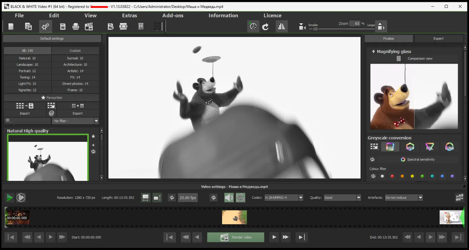 Franzis BLACK & WHITE Video #1 Серийный номер