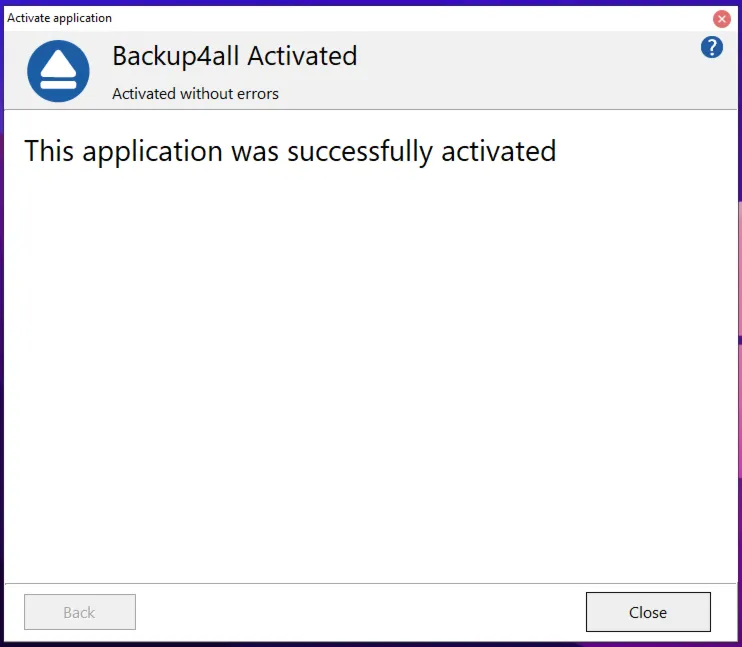 Backup4all Standard 8.9 Ключ продукта
