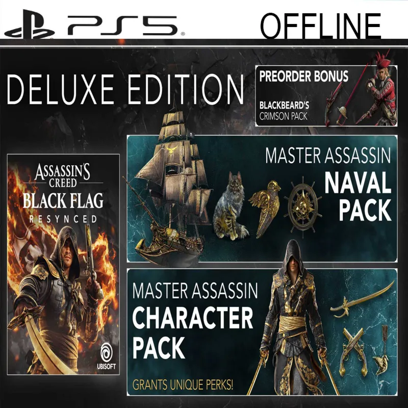 ASSASSIN&acute;S CREED BLACK FLAG RESYNCED DELUXE -ОФЛАЙН PS5 - ОБЩИЙ П2 П3 - irongamers.ru