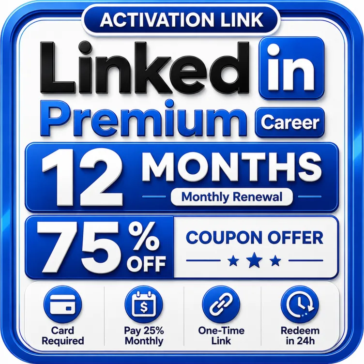 LinkedIn Premium Career 12 месяцев | Купон 75% | Оплата 25% ежемесячно - irongamers.ru