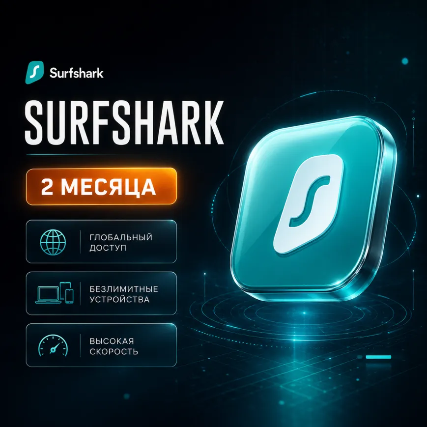 Surfshark  2 месяца 🛡 Код активации | Безлимит устройств | Гарантия ✅ Global