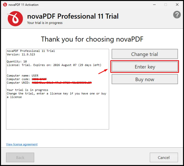 novaPDF Lite 11.9 Ключ продукта