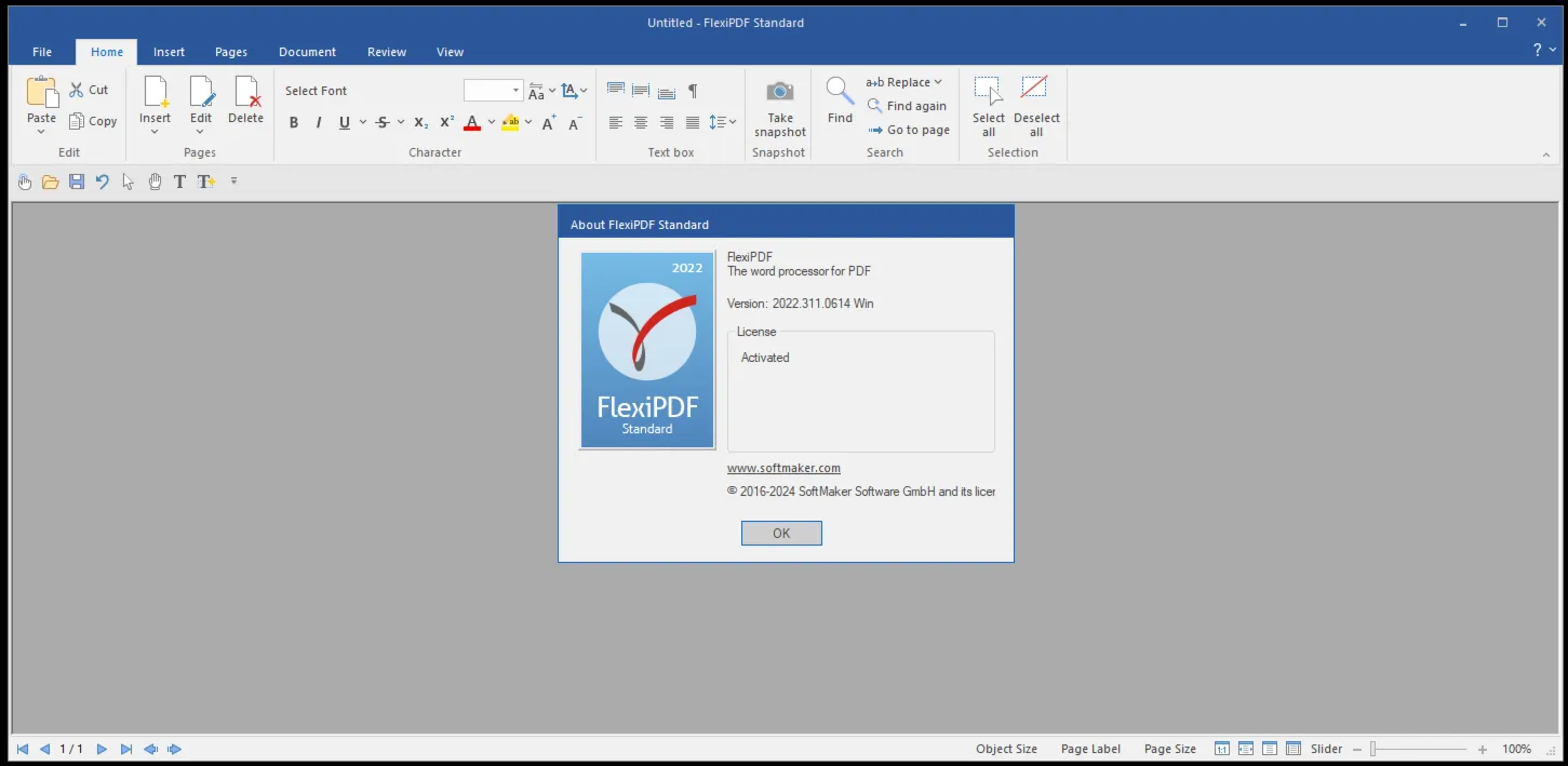 SoftMaker FlexiPDF Standard 2022 продукта Ключ